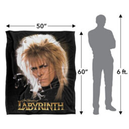 Labyrinth Crystal Ball Silky Jareth The Goblin King Supersoft Blanket Black (One Size) - thumbnail 5