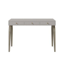 Wyld Haus Palermo White Textured Concrete Top Oak 3-Drawer Desk - thumbnail 3