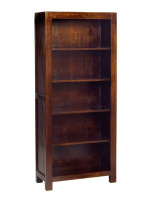 Buttercup Farm Toko Dark Mango Large Open Bookcase - Solid Mango Wood - L34 X W75 X H175 Cm - image 1