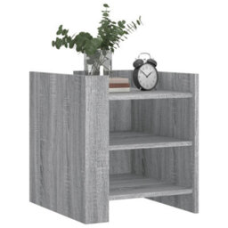 Berkfield Bedside Cabinet Grey Sonoma 45X50X50 Cm Engineered Wood - thumbnail 3