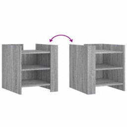 Berkfield Bedside Cabinet Grey Sonoma 45X50X50 Cm Engineered Wood - thumbnail 7