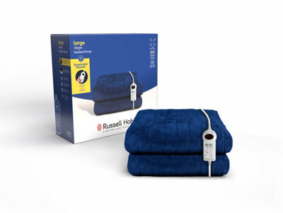 Russell Hobbs Electric Blanket 120W Heated Throw Blue 9 Heat Settings With 2 Year Guarantee Rhht1003Blu - image 1