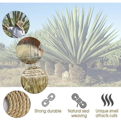 6mmx50M Cat Scratching Sisal Rope Thick Natural Jute Rope For Scratch Posts Diy - image 1