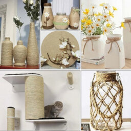 6mmx50M Cat Scratching Sisal Rope Thick Natural Jute Rope For Scratch Posts Diy - thumbnail 4