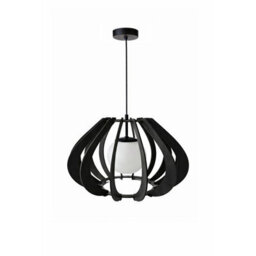 Luminosa Lighting Luminosa Alva Wire Frame Pendant Ceiling Light Black 1X E27 - thumbnail 1
