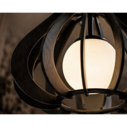 Luminosa Lighting Luminosa Alva Wire Frame Pendant Ceiling Light Black 1X E27 - thumbnail 3