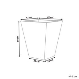 Wyld And Coco Casanova Grey Fibre Clay Square Planter 42 X 42 X 50 Cm - thumbnail 3