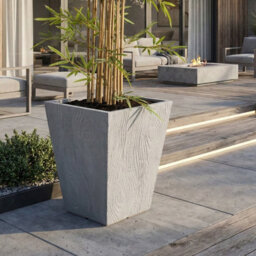 Wyld And Coco Casanova Grey Fibre Clay Square Planter 42 X 42 X 50 Cm - thumbnail 2