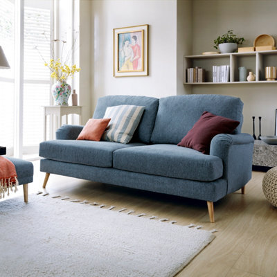 Abakus Direct Harper Collection 2 Seater In Dark Blue - image 1