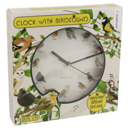 Urbn-Living Urbnliving 26Cm Diameter Bird Clock With Hourly Sounds Singing Birds Hanging Wall Clock - thumbnail 4