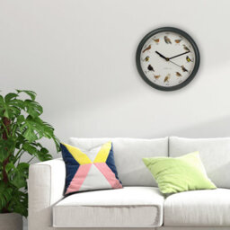 Urbn-Living Urbnliving 26Cm Diameter Bird Clock With Hourly Sounds Singing Birds Hanging Wall Clock - thumbnail 1