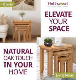 Hallowood Furniture Monchique Oak Nest Of 3 Tables - thumbnail 6