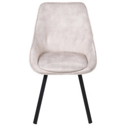 Beliani Set Of 2 Dining Chairs Swivel Terlton Velvet Light Beige - thumbnail 6