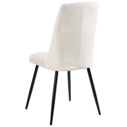 Beliani Set Of 4 Dining Chairs Kirby Velvet Off-White - thumbnail 6
