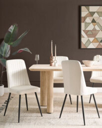 Beliani Set Of 4 Dining Chairs Kirby Velvet Off-White - thumbnail 2