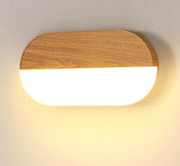 Wooden Led Wall Sconce  Interior Wall Lamp Warm Light 3000K