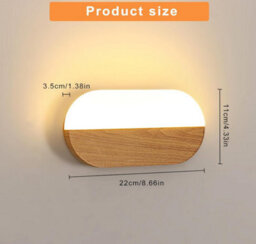 Wooden Led Wall Sconce  Interior Wall Lamp Warm Light 3000K - thumbnail 6