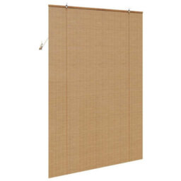Berkfield Window Blinds & Shades With Curtains Manual Light Brown Bamboo - thumbnail 5