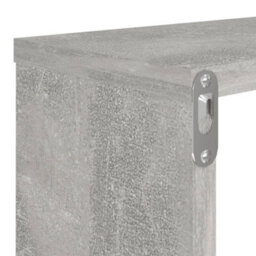 Berkfield Wall Cube Shelf 2 Pcs Concrete Grey 80X15X26.5 Cm Engineered Wood - thumbnail 9