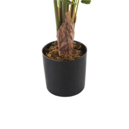 Beliani 100Cm Artificial Potted Bamboo Plant - Indoor Greenery With Cement Planter And Moss Finish - thumbnail 5