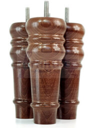 L&F 4 Replacement Furniture Feet Antique Mahogany Stain Turned Wooden Legs 165mm High Settee Chairs Sofas Footstools M8 (8mm) Tsp2071 - thumbnail 6