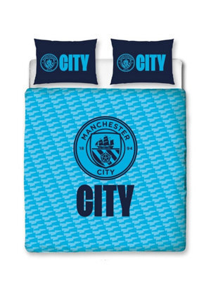 Manchester City Fc Crestcol Double Panel Duvet And Pillowcase Set - image 1