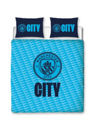 Manchester City Fc Crestcol Double Panel Duvet And Pillowcase Set - thumbnail 1