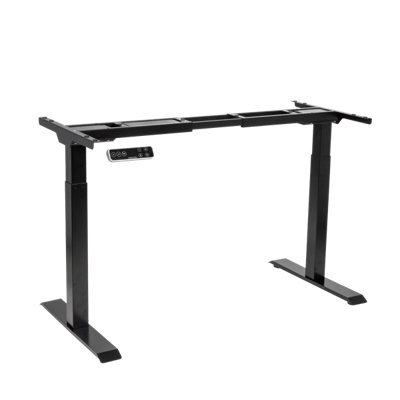 Dellonda Dual Motor Adjustable Desk Frame With Digital Controls, 100Kg Capacity, Black - Dh16 - image 1