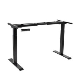 Dellonda Dual Motor Adjustable Desk Frame With Digital Controls, 100Kg Capacity, Black - Dh16 - thumbnail 1