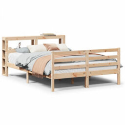Berkfield Bed Frame With Headboard Without Mattress 150X200 Cm King Size - thumbnail 2