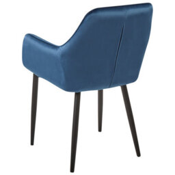 Beliani Set Of 2 Dining Chairs Wellston Velvet Dark Blue - thumbnail 6