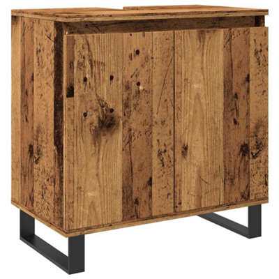 Berkfield Industrial Bathroom Cabinet Old Wood 58X33X60 Cm Engineered Wood - image 1