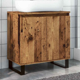 Berkfield Industrial Bathroom Cabinet Old Wood 58X33X60 Cm Engineered Wood - thumbnail 2