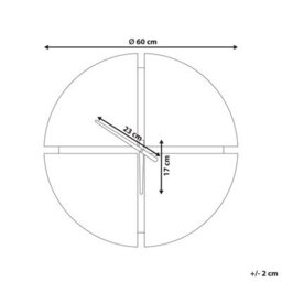 Wyld and Coco Everwood Wall Clock 60 Cm - Light Brown And Black Mdf Frame, Round Minimalist Painted Finish - thumbnail 4