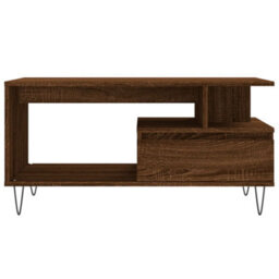 Berkfield Modern Coffee Table Brown Oak 90X49X45 Cm Engineered Wood - thumbnail 5