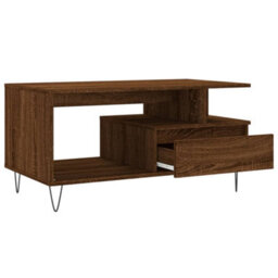Berkfield Modern Coffee Table Brown Oak 90X49X45 Cm Engineered Wood - thumbnail 6