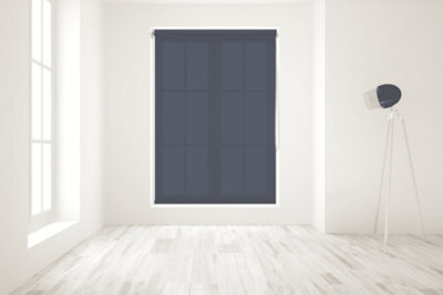 Caecus Blinds Straight Edge Roller Blind Navy 150Cm - image 1