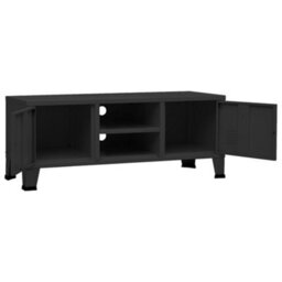 Berkfield Industrial Tv Cabinet Black 105X35X42 Cm Metal - thumbnail 6
