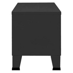 Berkfield Industrial Tv Cabinet Black 105X35X42 Cm Metal - thumbnail 4