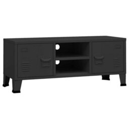Berkfield Industrial Tv Cabinet Black 105X35X42 Cm Metal - thumbnail 2