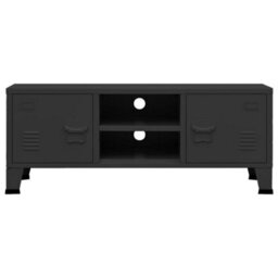 Berkfield Industrial Tv Cabinet Black 105X35X42 Cm Metal - thumbnail 3
