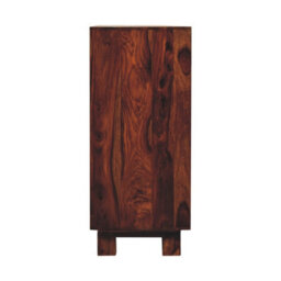 Wyld Haus Bologna Small Sheesham Wood Sideboard Chestnut Finish 3 Drawers 1 Door - thumbnail 9
