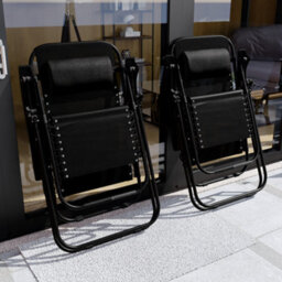 Lassic Garden Vida Black Sun Lounger Ukfr Zero Gravity Chair Set Of 2 - thumbnail 8