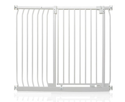 Safetots Extra Tall Elite Safety Gate, 116Cm - 125Cm, Matt White, Extra Tall 96.8Cm In Height, Pressure Fit Stair Gate - image 1