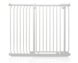 Safetots Extra Tall Elite Safety Gate, 116Cm - 125Cm, Matt White, Extra Tall 96.8Cm In Height, Pressure Fit Stair Gate - thumbnail 1