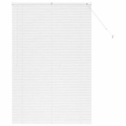 Berkfield Window Blind With Curtains Manual White Aluminium - thumbnail 2
