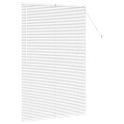 Berkfield Window Blind With Curtains Manual White Aluminium - thumbnail 5