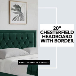 Green Plush 5Ft King Size Bed With Matttress  2 Storage Drawers And 20 Inch Borderd Headboard - thumbnail 3