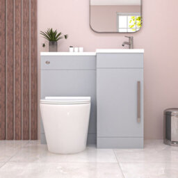 Nes Home Matte Grey 900mm L-Shape Right Hand Vanity Unit & Toilet - thumbnail 2