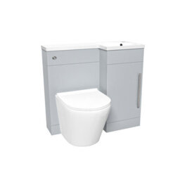 Nes Home Matte Grey 900mm L-Shape Right Hand Vanity Unit & Toilet - thumbnail 6